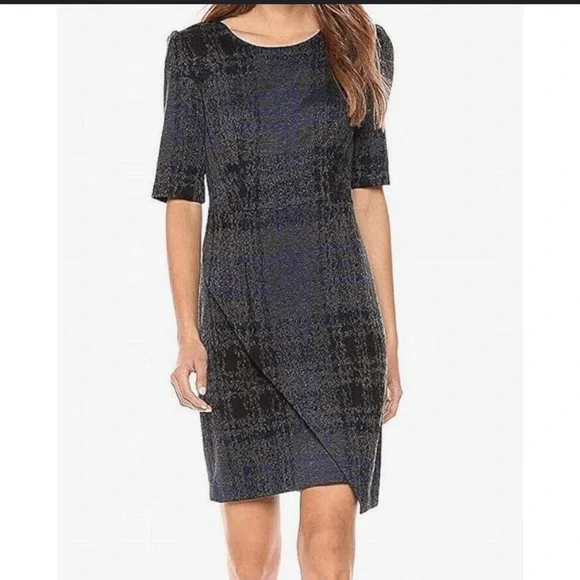 Betsey Johnson Black, grey and Blue Midi Dress - Picture 7 of 7